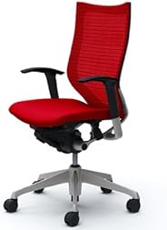オカムラ オフィスチェア バロン ハイバック 可動肘 座クッション デスクチェア レッド CP85DR-FDF9