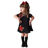 幼児用ガールズフラワープリンセスドレスwithフローラル印刷 Suitable Age:0-12M ブラック