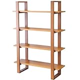 天然木 フリーシェルフ 本棚 書棚 飾り棚 幅100cm ライトブラウン IS-111LB