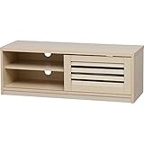 テレビ台 ローボード スライド扉式 幅100×奥行34×高さ36cm ビーチ 97412