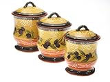 Certified International French Olives 3ピースCanisterセット