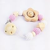 Mamimami Home 木育 噛む 花型ペンダント 授乳 歯固めジュエリー おしゃぶり 赤ちゃんのおもちゃ　BPAフリー