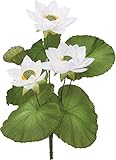ポピー 造花 仏花 ロータスブッシュ 全長42cm・花径9~11.5cm ホワイト FB-2445W