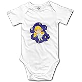 カッコいい ボーイとガール 可愛い 天使 愛の神 半袖ロンパース 100%綿 White Size 18 Months