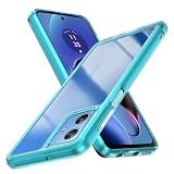 Moto G64 5G 用 ケース耐衝撃 PC背面+TPU 衝撃吸収 Motorola Moto G64 5G/G64Y 5G カバー 薄型 軽量 クリア 擦り傷防止 指紋防止 スリム 耐久 携帯便利 柔軟 カメラ保護 Moto G64 5G スマホケース （ライトブルー） 1-G64-03