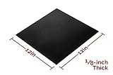 ニトリルゴムシート、頑丈、耐オイル、硬さ：Shore a60、ブラックSmooth、12 x 12インチ1 / 8 " W ( + / - - - - - - - 5 % )配管ガスケット、DIYの材