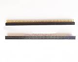 E-Simpo 10pcs 10pcs 1.0mm ピッチ 1x50P 単一列, 2X50P二重列 ピンヘッダーストリップ,メス座, まっすぐ, SMT 表面実装 Rohs,金メッキ (2X50P S
