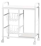 koeki キッチンワゴン キャスター付き ホワイト KW6035(WH)