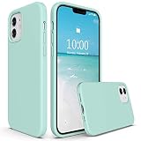 SURPHY iPhone12 ケース/ iPhone12 pro ケース 6.1インチ対応 （2020）アイフォン12/アイフォン12 Pro シリコンケース 耐衝撃 落下防止 防指紋 超軽量 全面保護 カバー ソフト ワイヤレス充電対応 (ミントグリーン)