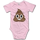 ユニセックスPoop絵文字ベビーロンパースBaby Onesie Short SLEV カラー: ブラック