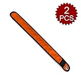 GOGOツェッペリン腕章ジョギング安全ライトナイト反射ギア1ペアウォーキング - オレンジ - one size