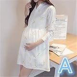 マタニティウェア 服 プリント シンプル ワンピース ゆったり カジュアル ワンピース 妊婦服 産前 産後 レディース マタニティワンピース L A