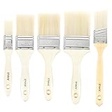 セットof 5ペイントBrushes – Assorted Proペイントブラシセット、ペイント、ステイン、ワニスのペイントの供給、Gesso、プライマー、接着剤