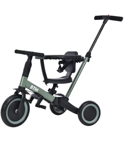 Amazon.co.jp: BTM 子供用三輪車 4in1 三輪車のりもの 押し棒付き