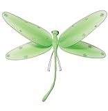 Hangingドラゴンフライグリーンナイロントンボwith Sequins and Glitter赤ちゃん保育園寝室装飾品、少女の部屋天井壁飾り、ウェディング誕生日パーティー、ベビーブライダルシャワー