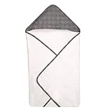 Trend Lab Gingham Seersucker Hooded Towel, Black by LAB BY BABY