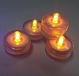 RaiFu キャンドル キャンドル ライト 火が出ない 安全 花の形 デート飾り LED 防水 12個セット イエロー