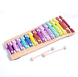 Wishtime幼児 鉄琴 15音階 シロフォン 打楽器 音楽 木のおもちゃ 知育 玩具