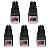 EPBOWPT 5pcs 5.5 x 2.1mm Female DC Plug DC Power Connector for 5050 3528 Flexible LED Strip Light CC