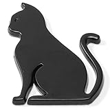 GoodsLand 【 2color 】 3D 猫 ステッカー 猫型 可愛い かわいい アニマル デカール 車 車用 ステッカー メタル 立体 エンブレム ロゴ シール おしゃれ GD-STCAT-BK