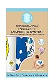 Charlie Banana 2-in-1 Reusable Diapering System, 3 Diapers plus 6 Inserts, Rock Star, One-Size by Ch