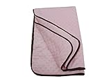 American Baby Company Minky Dot Cradle Comforter with Chocolate Trim, Pink