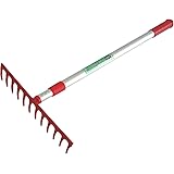 キンボシ(Kinboshi) ゴールデンスター(Kinboshi)芝生のサッチ取りレーキ12本爪伸縮アルミ柄付4036