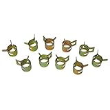 Keepjoy 10pcs スプリングクリップ ホースクリップ シリコンパイプクランプ 6mm エアホース管 水道管 燃料配管 シリコーン真空ホース (6mm)