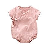 Hzjundasi 新生児 幼児 コットン ボディースーツ ジャンプスーツ 半袖 ロンパース 赤ちゃん 服 夏 衣装