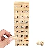 VANCIC 54 PCS Baby & Child Wooden Handmade Stacking Toys Building Blocks Bricks Toys Intellectual To