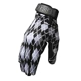 【RIDEZ(ライズ)】バイクグローブ 夏 メッシュ ストレッチ スマホ対応 自転車 バイク用 春夏 メンズ レディース チェック おしゃれ メンテナンス グローブRMG241-アーガイル-M