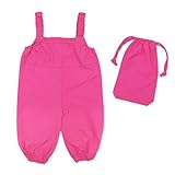 よつば洋品店オリジナル サロペット型お砂場着 (90/ピンク) 収納袋付き 【QO-YY257】 プレイウエア