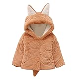 Cutelove　コート　ウインドブレーカー　暖かいセーター　トップス　ふわふわ フード付き　ロングスリーブ　模倣毛皮　長袖　綿　女の子　ガールズ　ベビー　赤ちゃん　幼児　冬　保温　防寒　可愛い　暖か