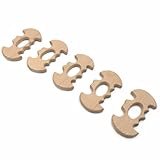 Kissteether 5pcs 手作り木製オーガニックセーフベビーテイザーバットマンペンダントオーガニックナチュラルブナ木製玩具ハンドカット動物DIYベビーテザー看護アクセサリー (5pcs)