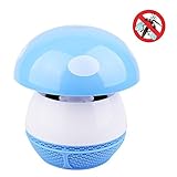 (VAリンクス)VAlinks　椎茸型吸い込み式USB蚊取り器　6LEDライト　逆流ファン搭載　静音　強風　薬品・薬剤不要　キャンプ・ハイキング・釣り・花火・アウトドアの虫対策に (ピンク)