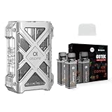 【正規品】 電子タバコ Gotek X2 スターターキット (Gotek X Il本体 + 2個充填済みカートリッジ) ベイプ vape 800mah バッテリー 0.8ohm 交換用コイル ニコチンなしタバコなし (アイスコーヒー pod, X2本体(シルバー))