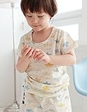 【あるこんたるこん】 ナチュラルコットン ベビー キッズ ジュニア ルームウェア ペーパーシップ 男の子 パジャマ 3分袖 ショートパンツ (110)