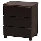 アイリスオーヤマ チェスト 木天板 3段 幅56 ブラウン MG-553