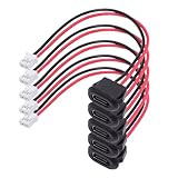 xiwai 5個/セット DIY OEM Type C メスソケット - 2ピン ヘッダーケーブル Type-C - 2P 防水端子ワイヤー ピッチ=2.0mm ラッチマウントタイプ USB C ピグテール DC 5V 延長電源ケーブル