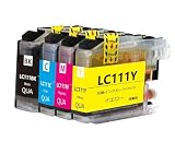 LC111-4PK 互換インクカートリッジ ブラザー(Brother)用 LC111 インク 4色セット(BK/C/M/Y) 合計4本 対応機種:MFC-J980DN/MFC-J980DWN/MFC-J890DN/MFC-J890DWN/MFC-J870N/MFC-J820DN/MFC-J820DWN/MFC-J720D/MFC-J720DW/MFC-J727D/MFC-J727DW