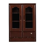 キャビネット 465-00230 BR ブラウン 両開キャビネット