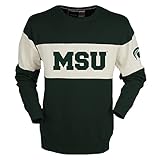 NCAA Michigan State Spartansユニセックスバーダウンセーター、フォレストグリーン、ミディアム
