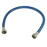 uxcell　シャワーホース　湯沸かし器ホース　ブルー　メタル　ソフトプラスチック　60cm