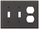 Amerelle 68TTDDB Manhattan 2 Toggle/1 Duplex Wallplate, Aged Bronze [並行輸入品]