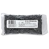 Surflon Size 2-3 - 1000-Piece Picture Wire Crimping Sleeves, Black [並行輸入品]