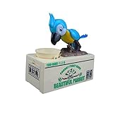 LOBZON高品質クリエイティブParrot Coin Bank Money保存ケースbox-blue