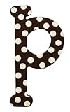 My Baby Sam Polka Dot Letter p, Brown/White by My Baby Sam