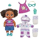 Baby Alive Super BFF ティリー ティンカー 黒髪 ドレスアップ ベビードール プレイセット、11インチ、3歳の女の子&男の子以上のおもちゃ (Amazon限定)
