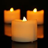 YoungerbabyオレンジイエローFlameless Candles withタイマー – 6 hrs on 18 hrオフ – 電池式キャンドル、ちらつきLEDティーライト、ウェディング、パーテ