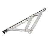 uxcell ウィンドウ摩擦ヒンジ 360mm 304ステンレス スチール ケースメント トップ サイド シルバー トーン